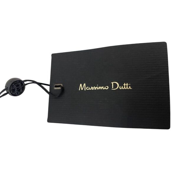 Massimo Dutti Womens Midi Dress M White Linen With Strap Details 6609/609 NWT - Picture 6 of 12